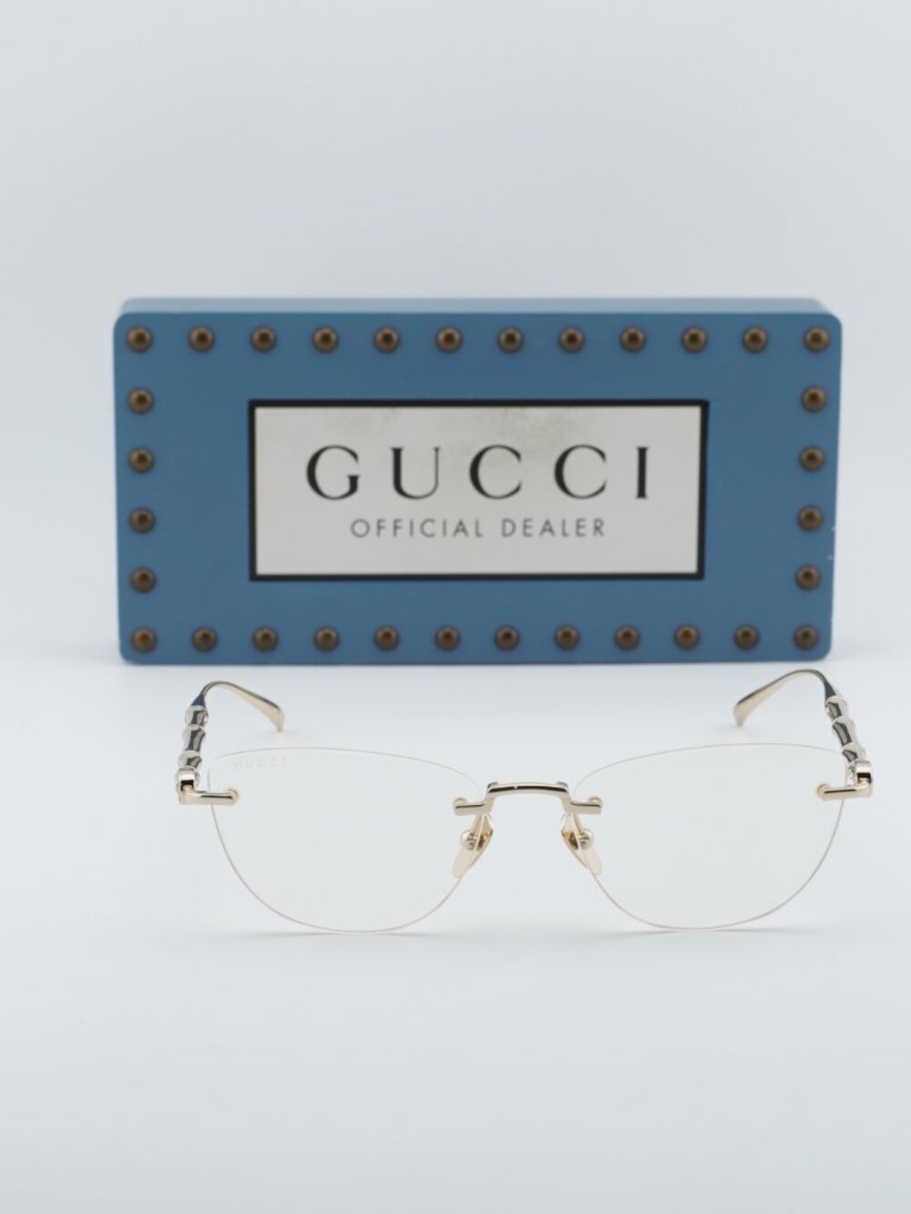 Gucci GG2063S 006 Cat Eye Sunglasses - Shiny Endura Gold/Clear - Picture 2 of 10